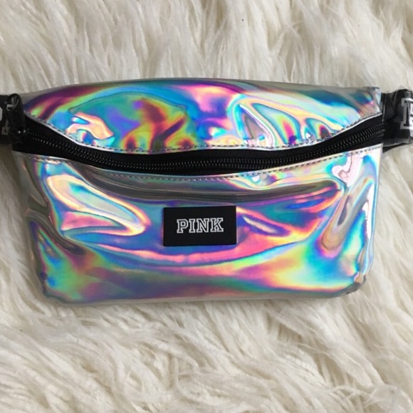 PINK Victoria's Secret Handbags - Pink Victoria’s Secret holographic fanny pack